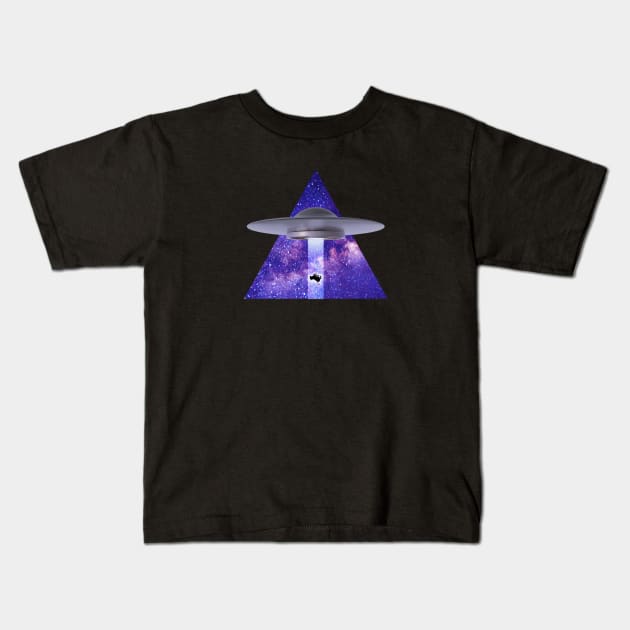 UFO Abduction Kids T-Shirt by Weird Science Pod